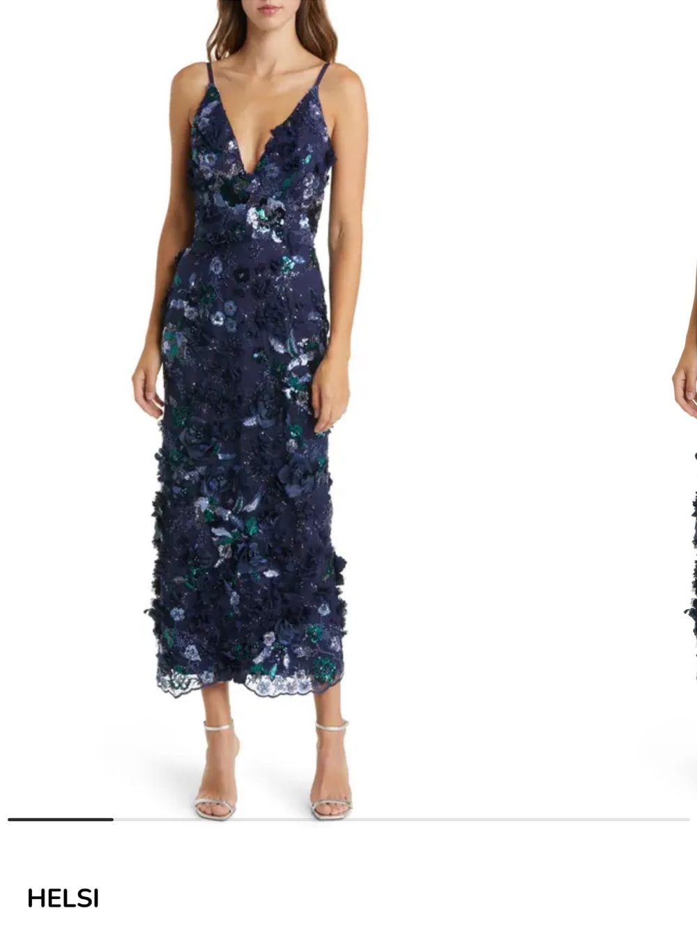HELSI
Norah Sequin Floral Gown in Navy Floral Size S